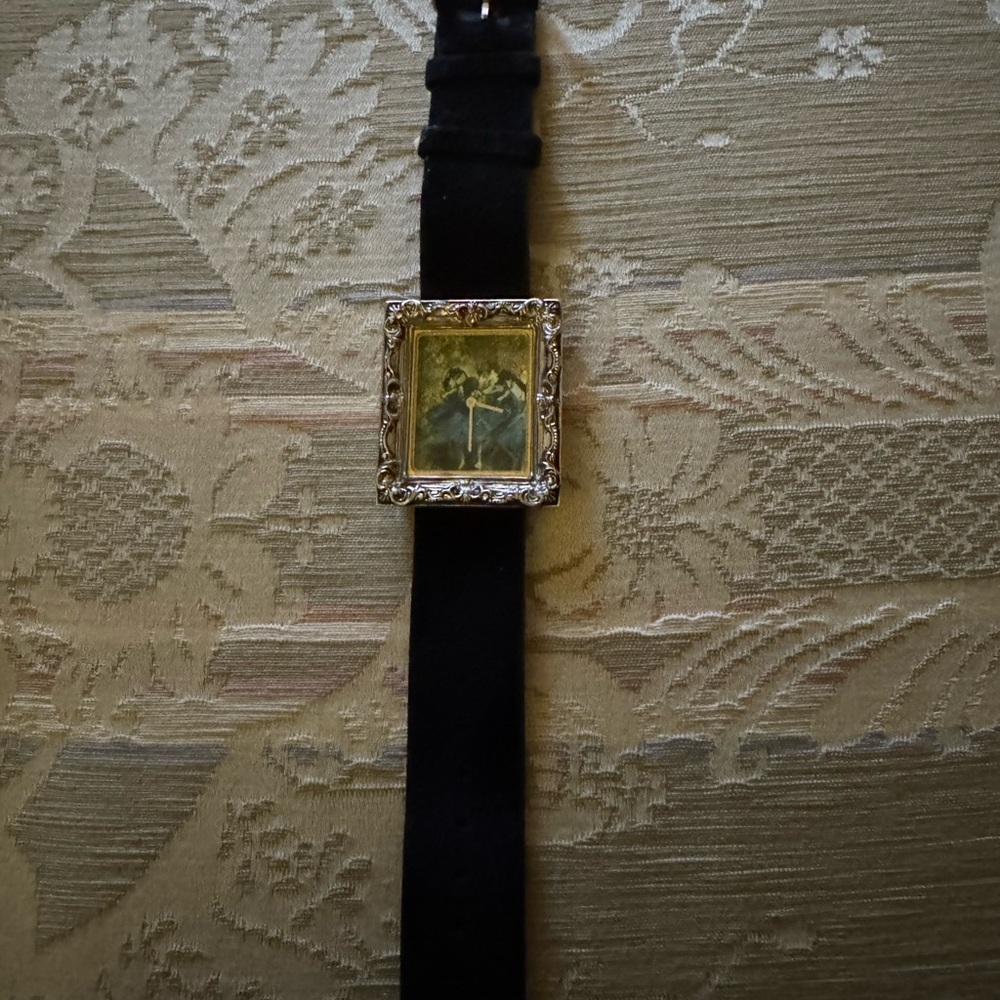 Classic Moments Watch with Sterling Silver Frame, Dancers in Blue